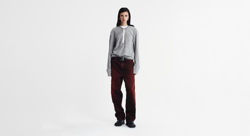 Washington Dee Cee RED SPRAY DENIM PANTS