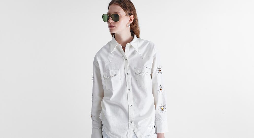 Washington Dee Cee White Denim Elvis Shirt