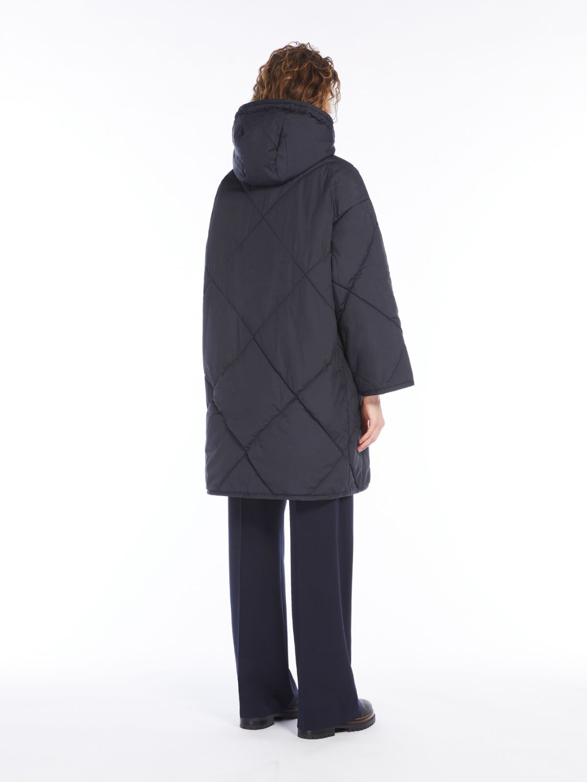 Weekend Piumino In Taffetà Antigoccia Con Cappuccio