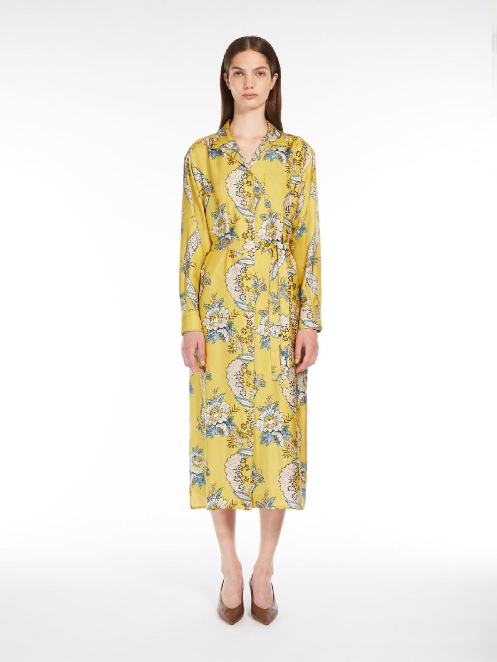 Weekend Abito Chemisier In Seta Stampata