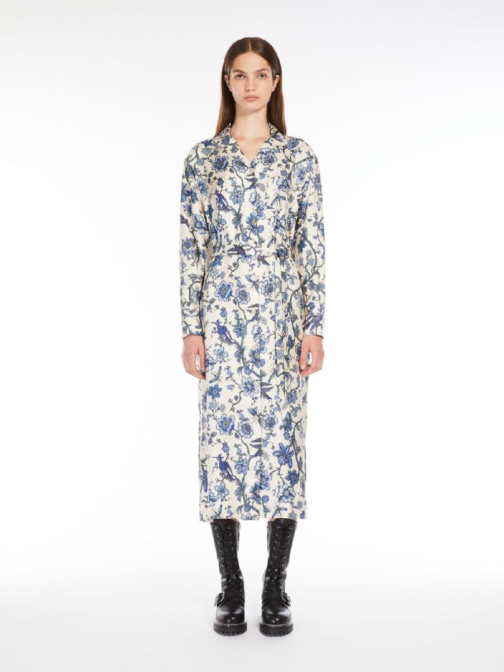 Weekend Abito Chemisier In Seta Stampata