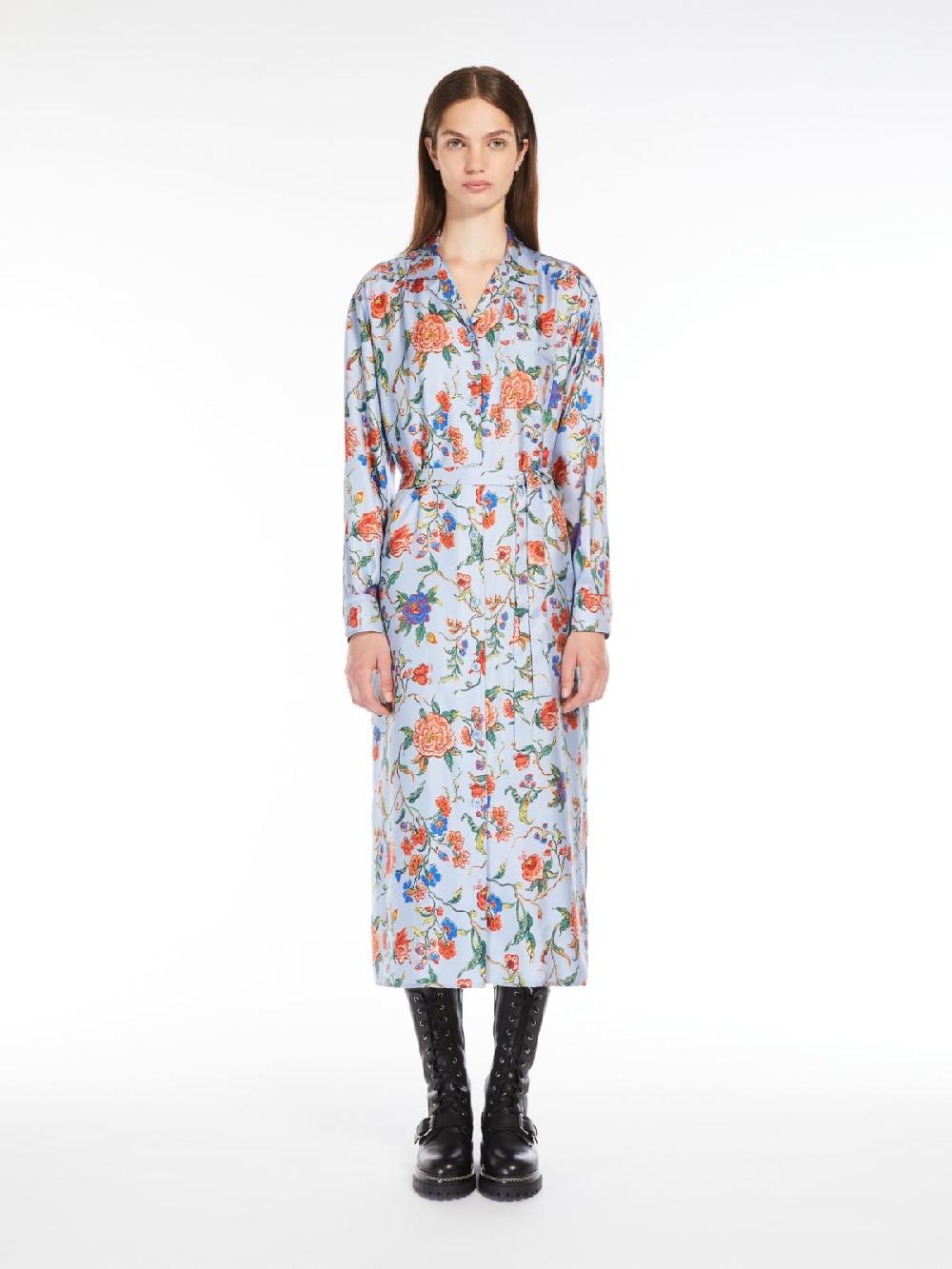 Weekend Abito Chemisier In Seta Stampata