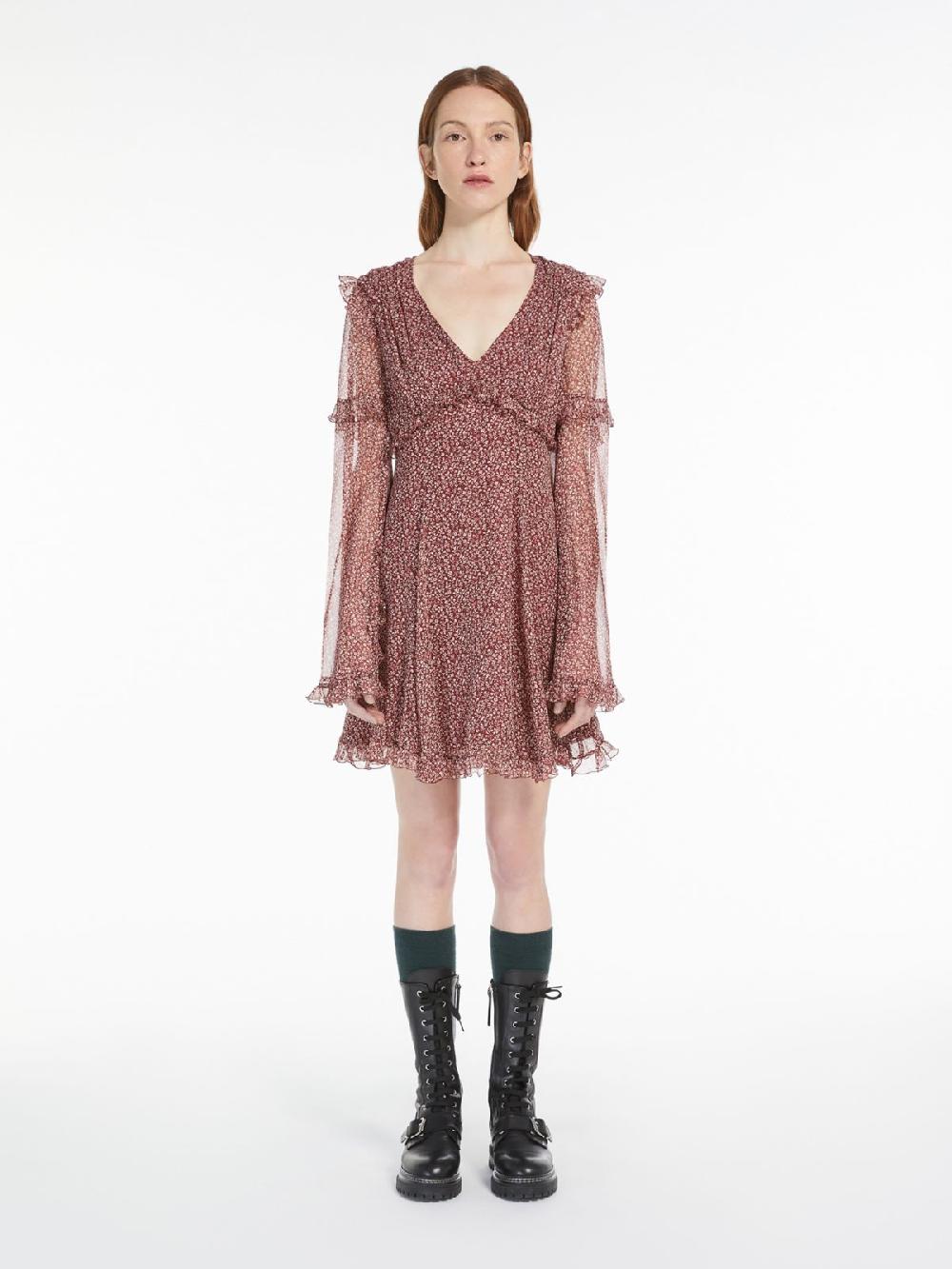 Weekend Abito Corto In Georgette Stampata