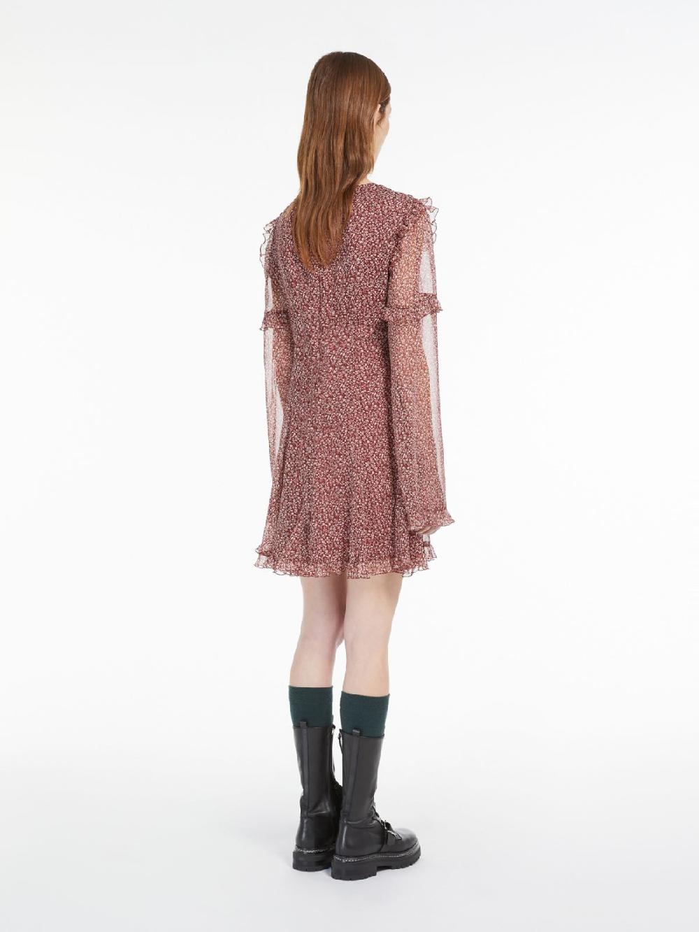 Weekend Abito Corto In Georgette Stampata