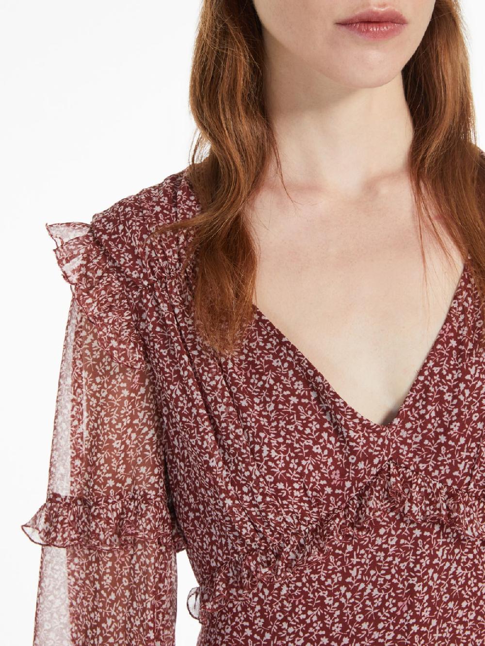 Weekend Abito Corto In Georgette Stampata