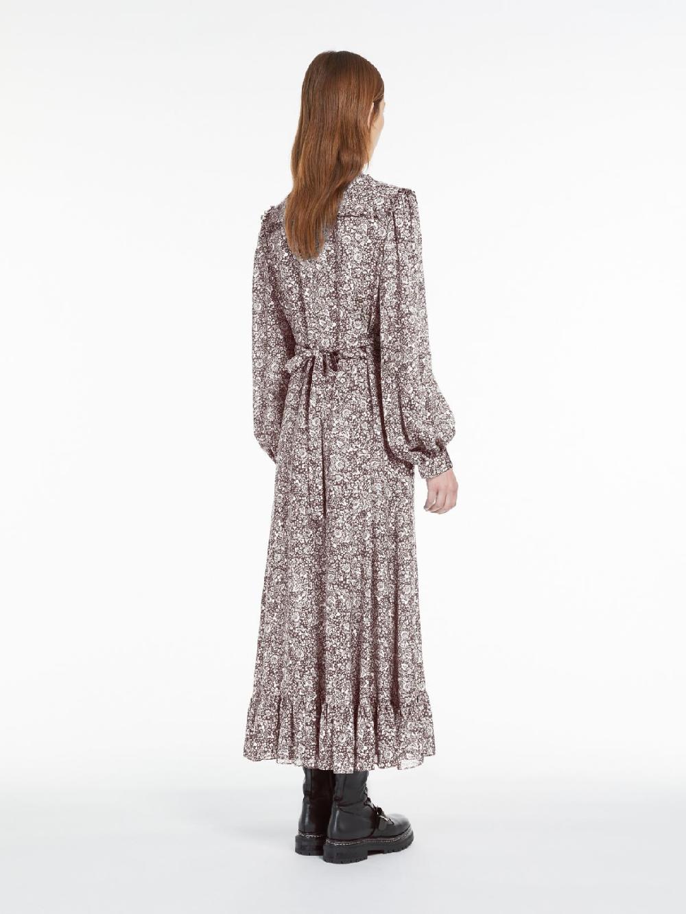 Weekend Abito In Crêpe De Chine Stampata