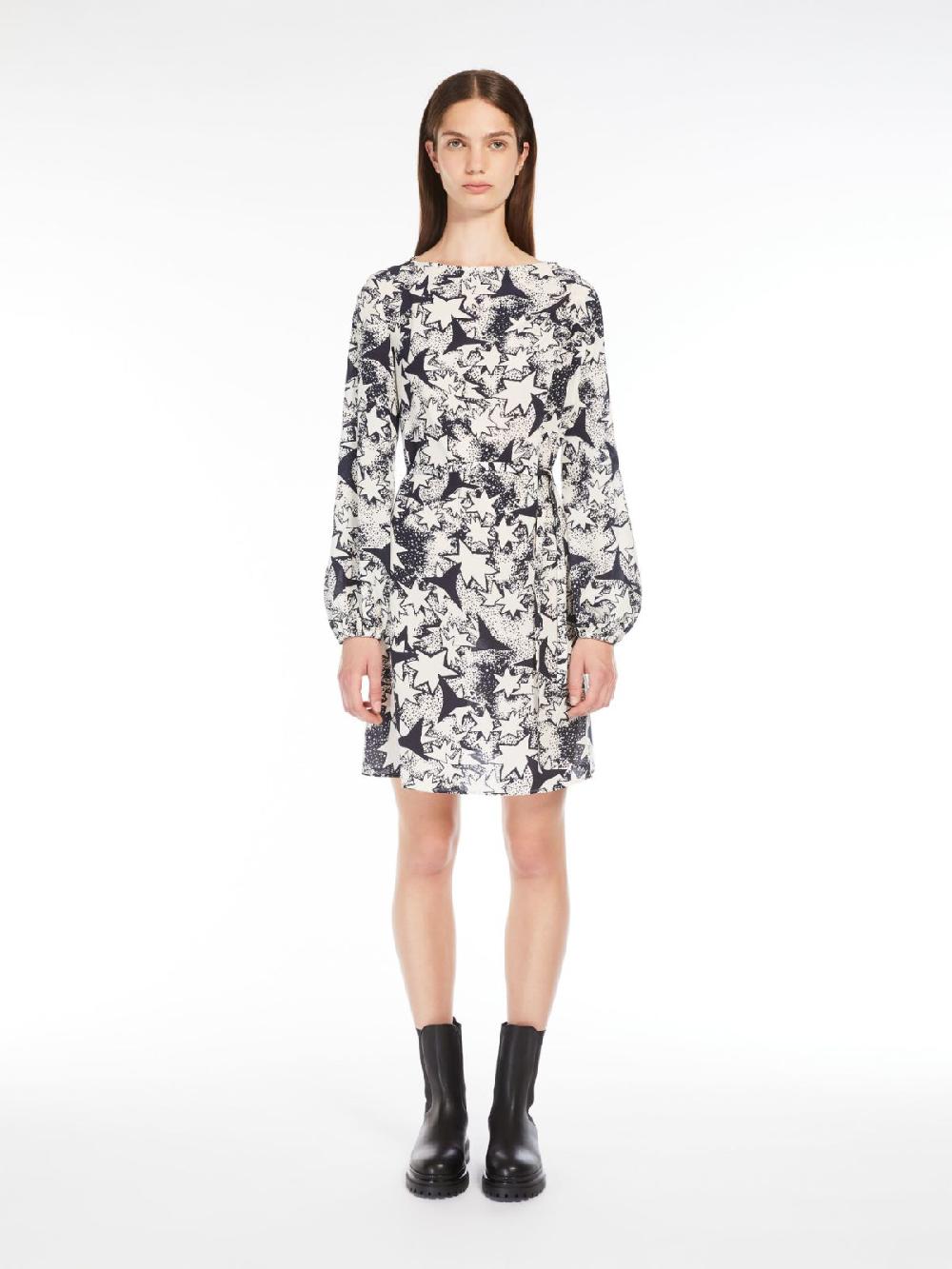 Weekend Abito In Crêpe De Chine Stampata