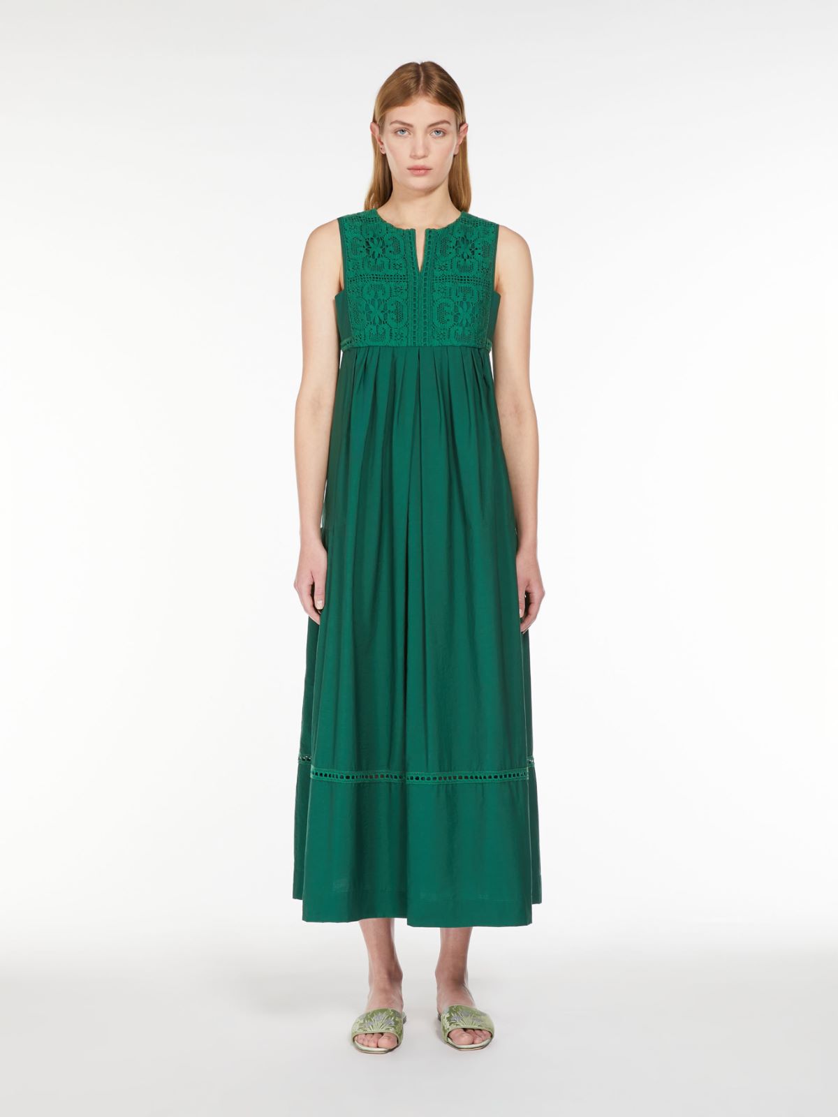 Weekend Abito Smanicato In Misto Cotone