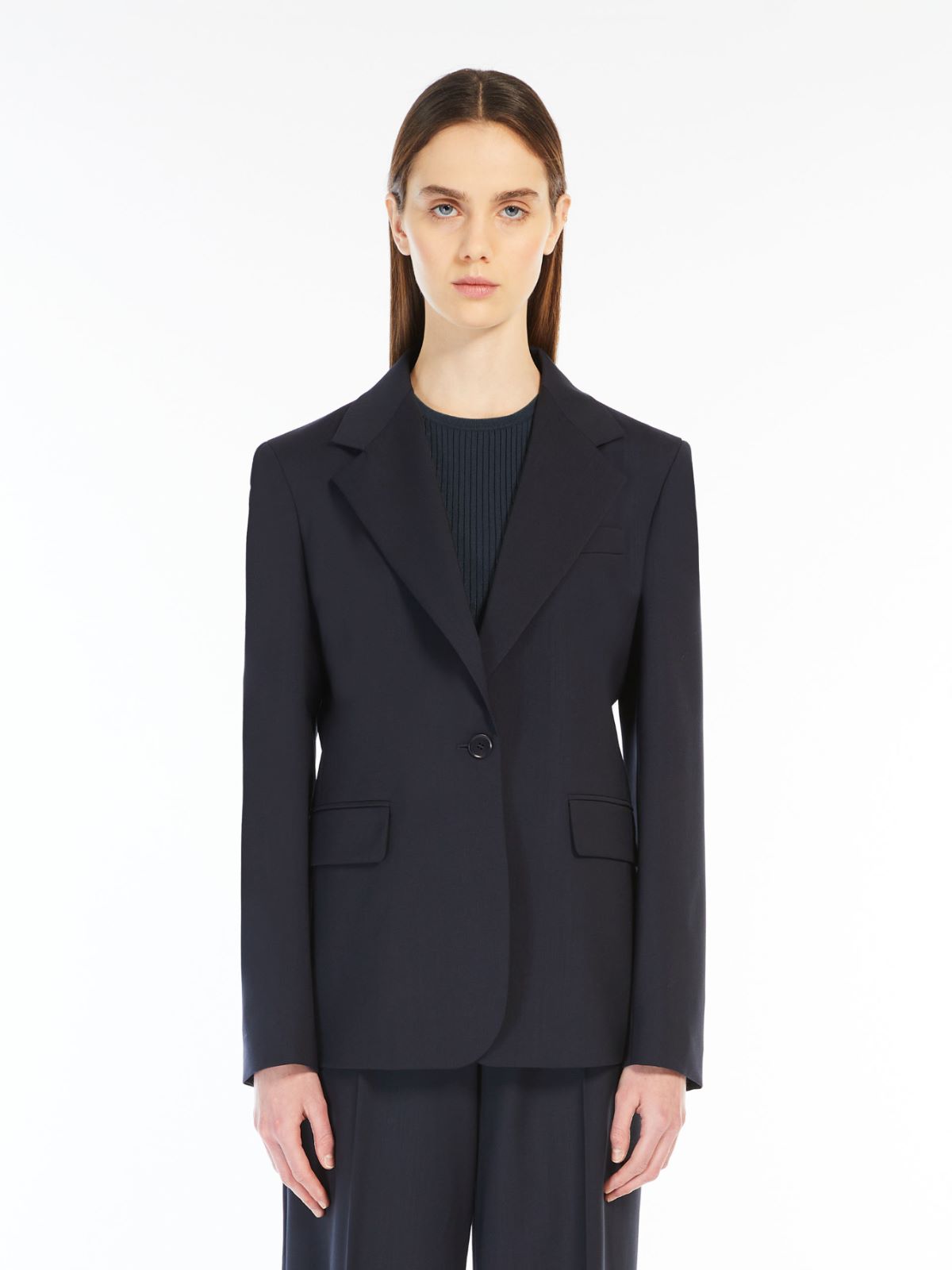 Weekend Blazer In Lana Natural Stretch