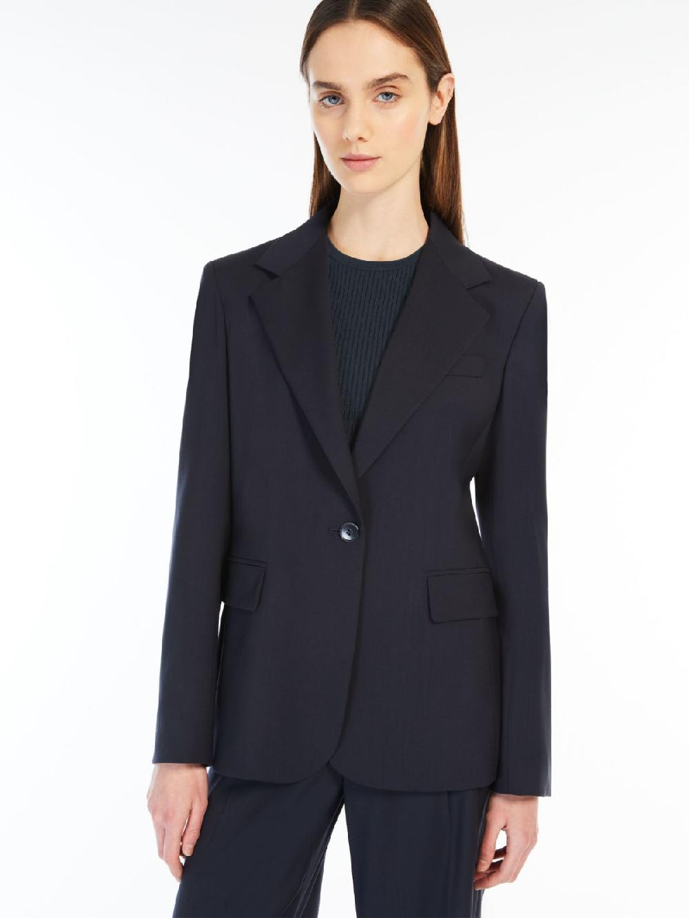 Weekend Blazer In Lana Natural Stretch