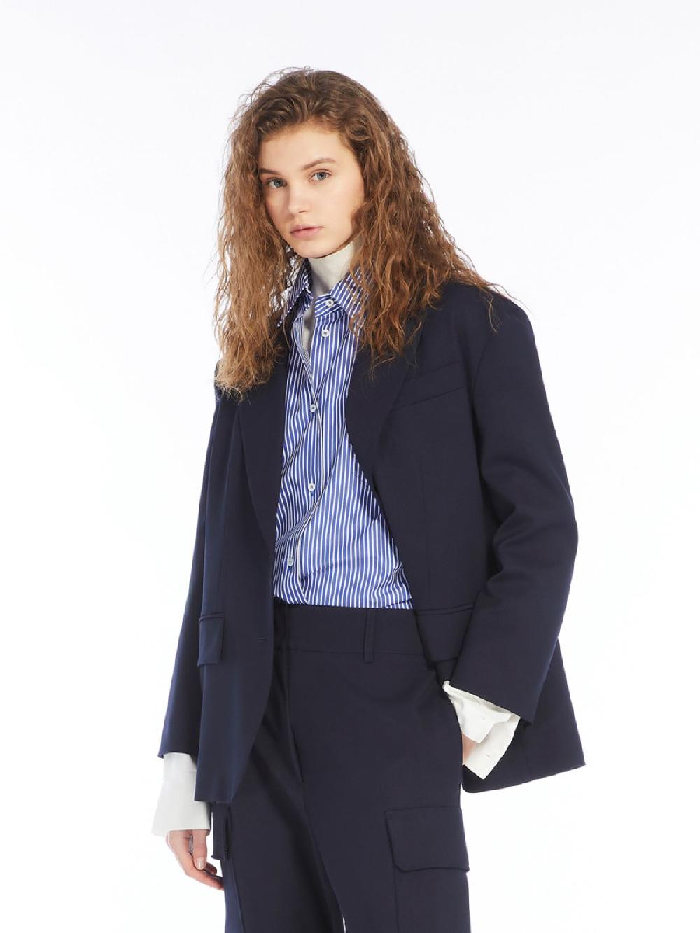 Weekend Blazer Over In Gabardina Mista Lana