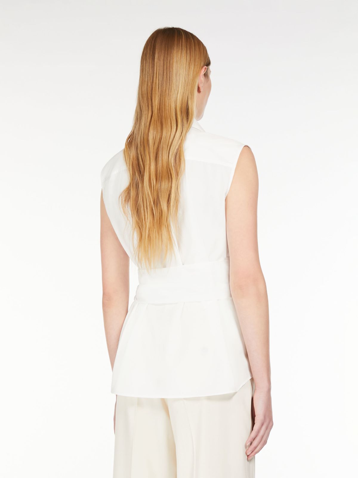 Weekend Camicia Smanicata In Popeline