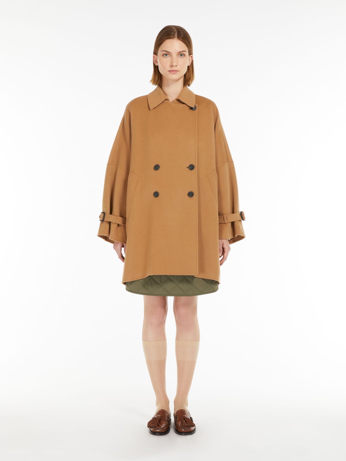 Weekend Cappotto Ampio In Double Di Mista Lana