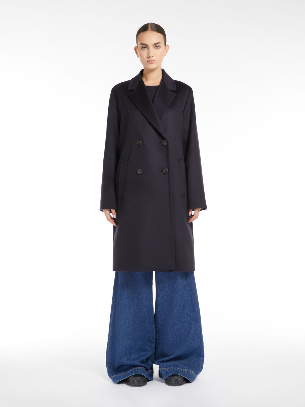 Weekend Cappotto Doppiopetto In Drap Di Lana