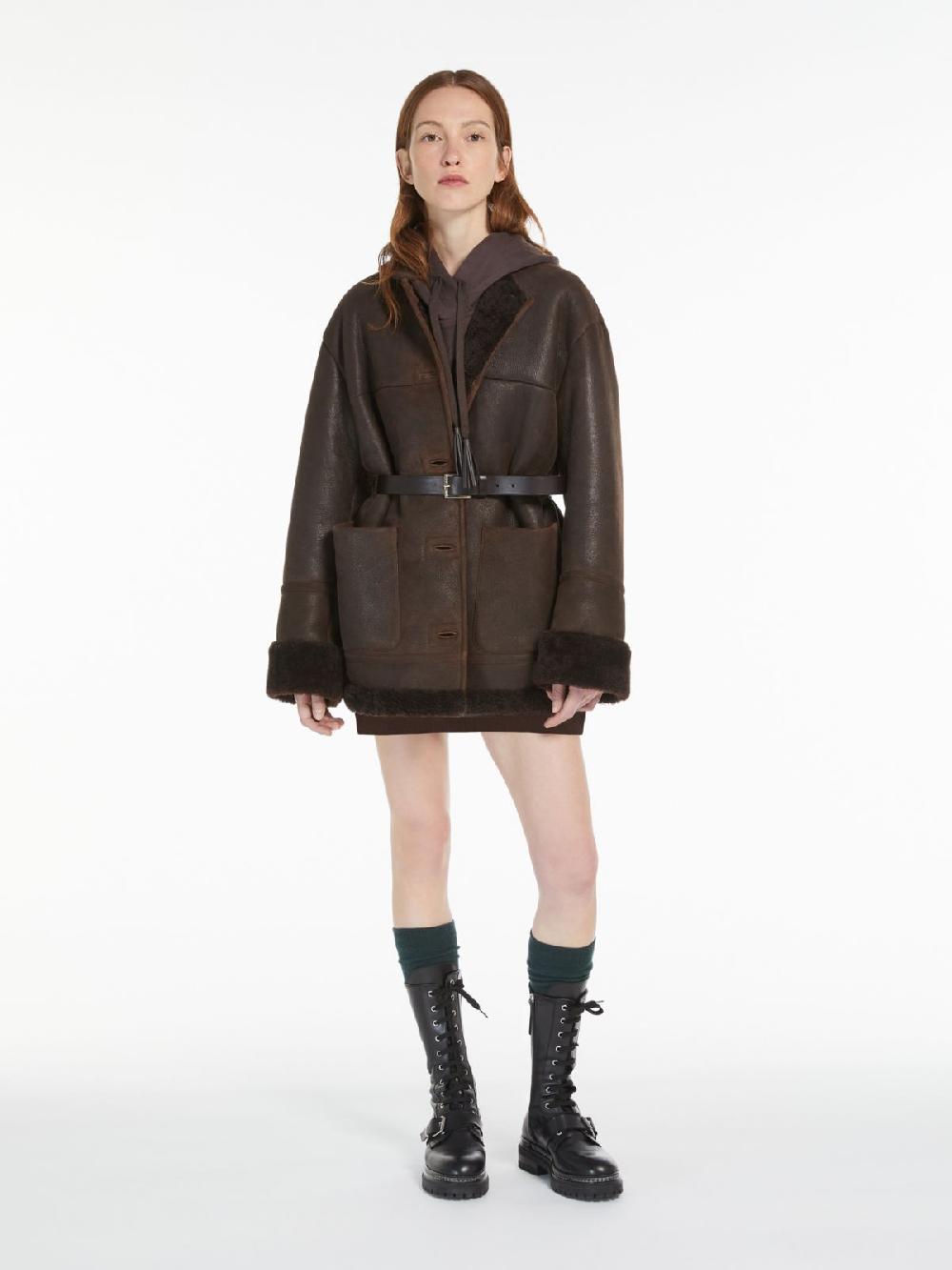 Weekend Cappotto girocollo in montone