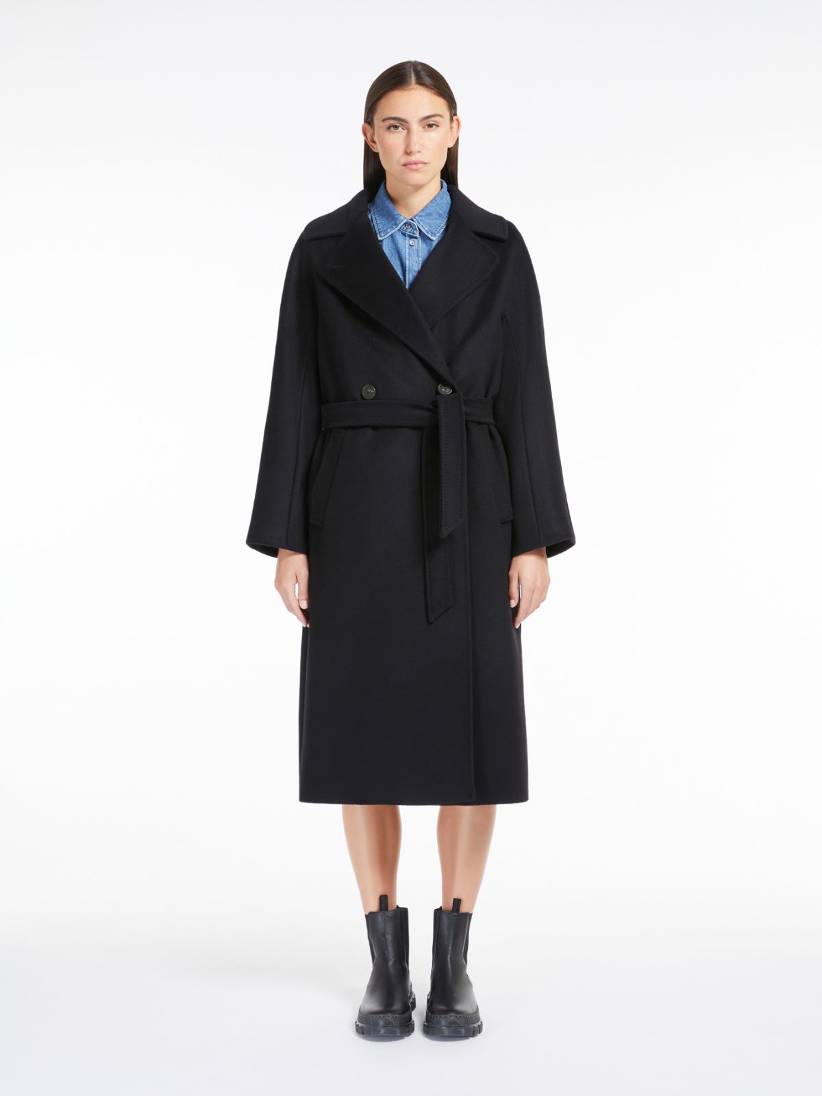 Weekend Cappotto In Lana Con Cintura