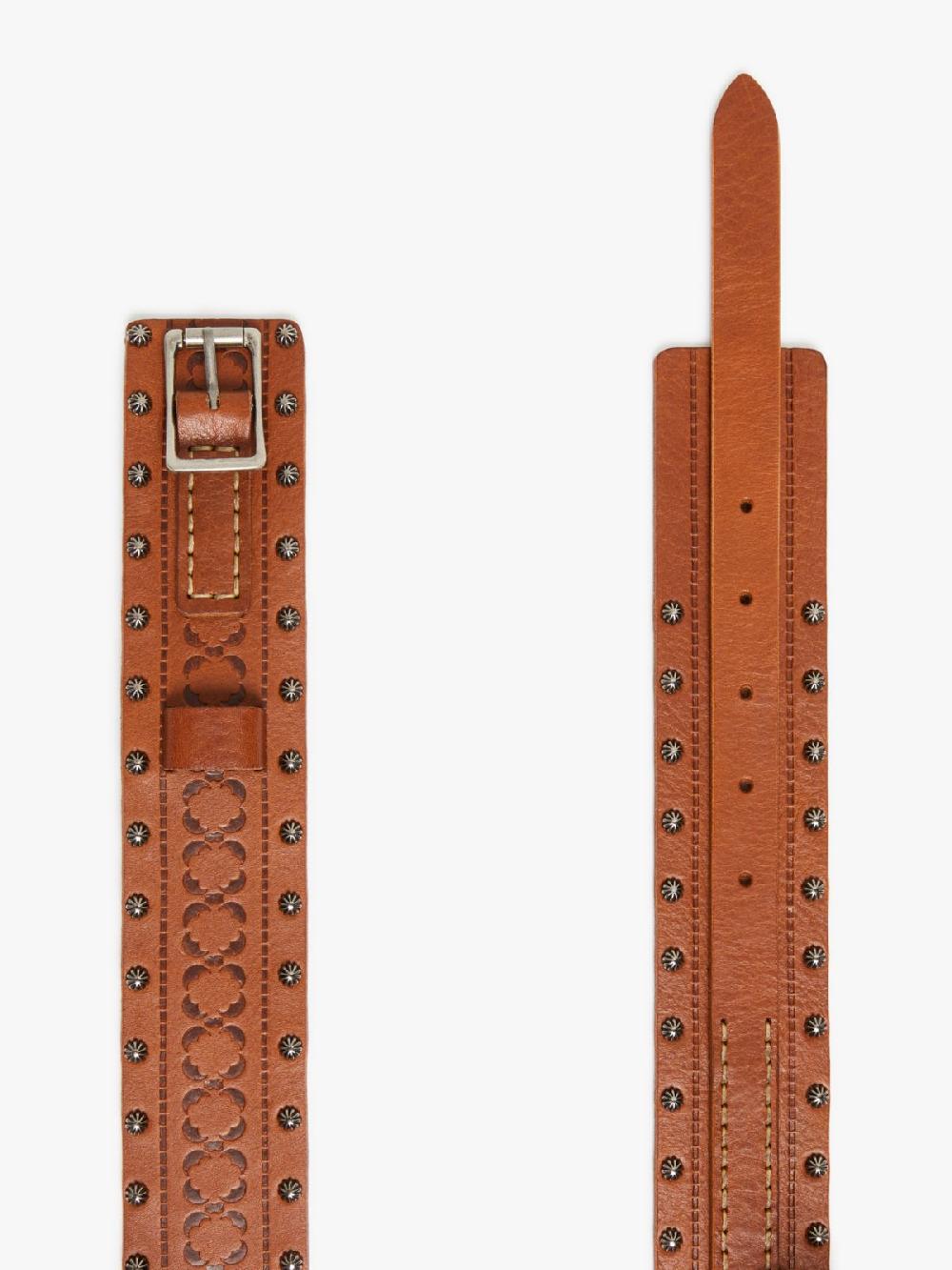 Weekend Cintura In Cuoio Con Borchie