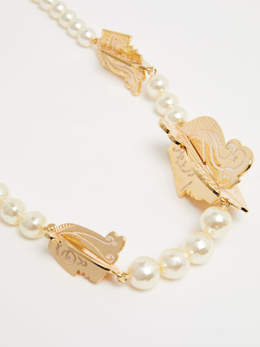 Weekend Collana Cubista Con Perle