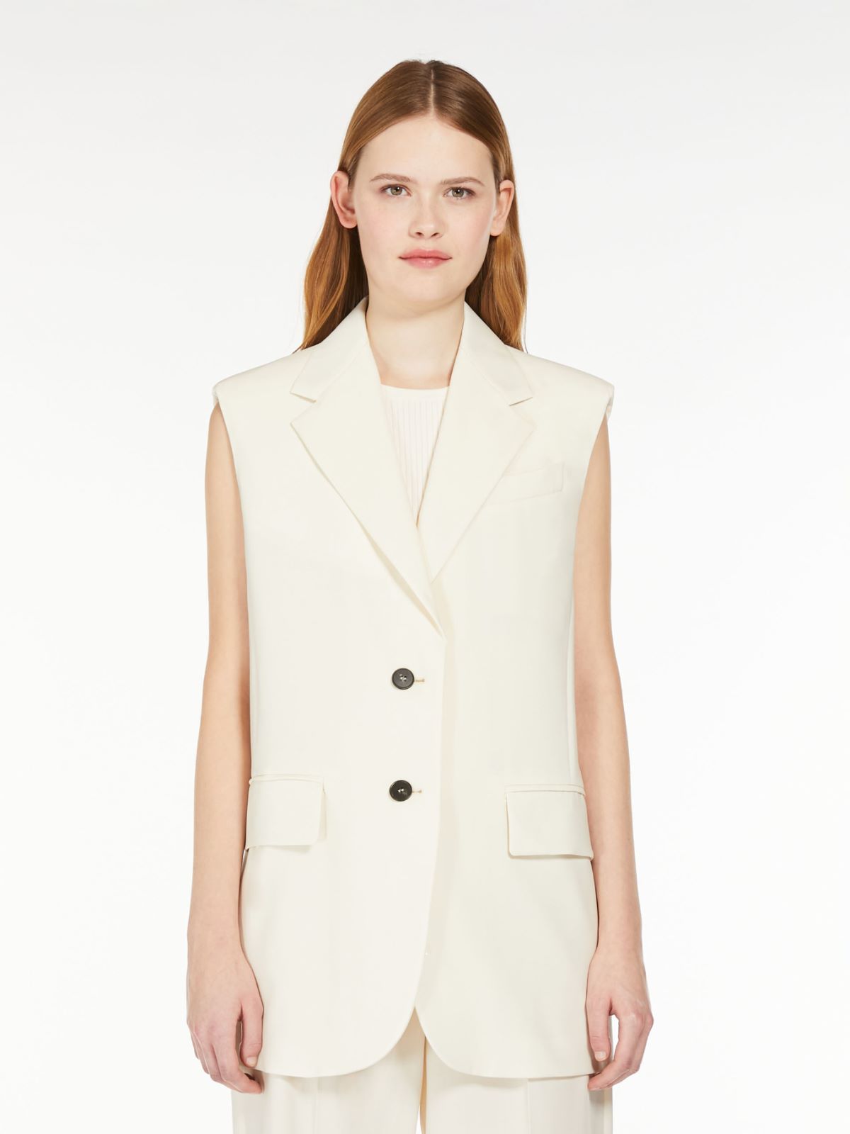 Weekend Gilet In Tela Di Lana Stretch