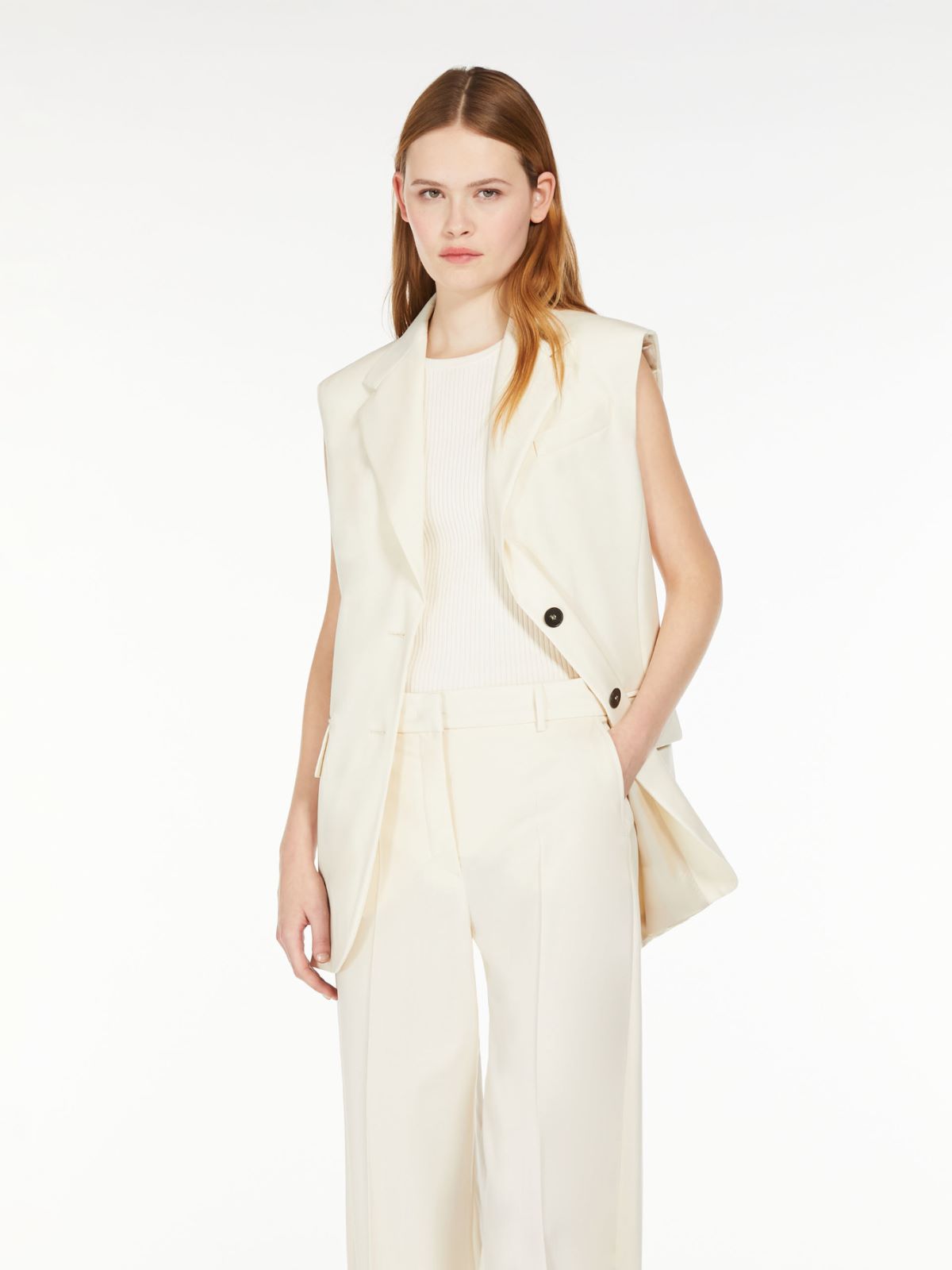 Weekend Gilet In Tela Di Lana Stretch