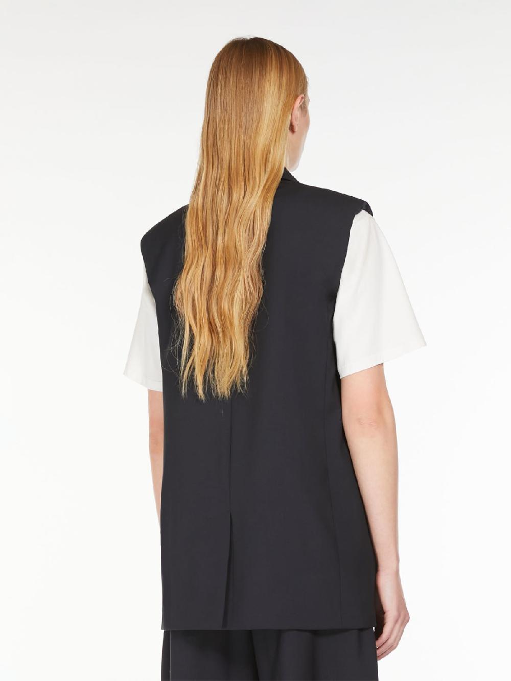 Weekend Gilet In Tela Di Lana Stretch