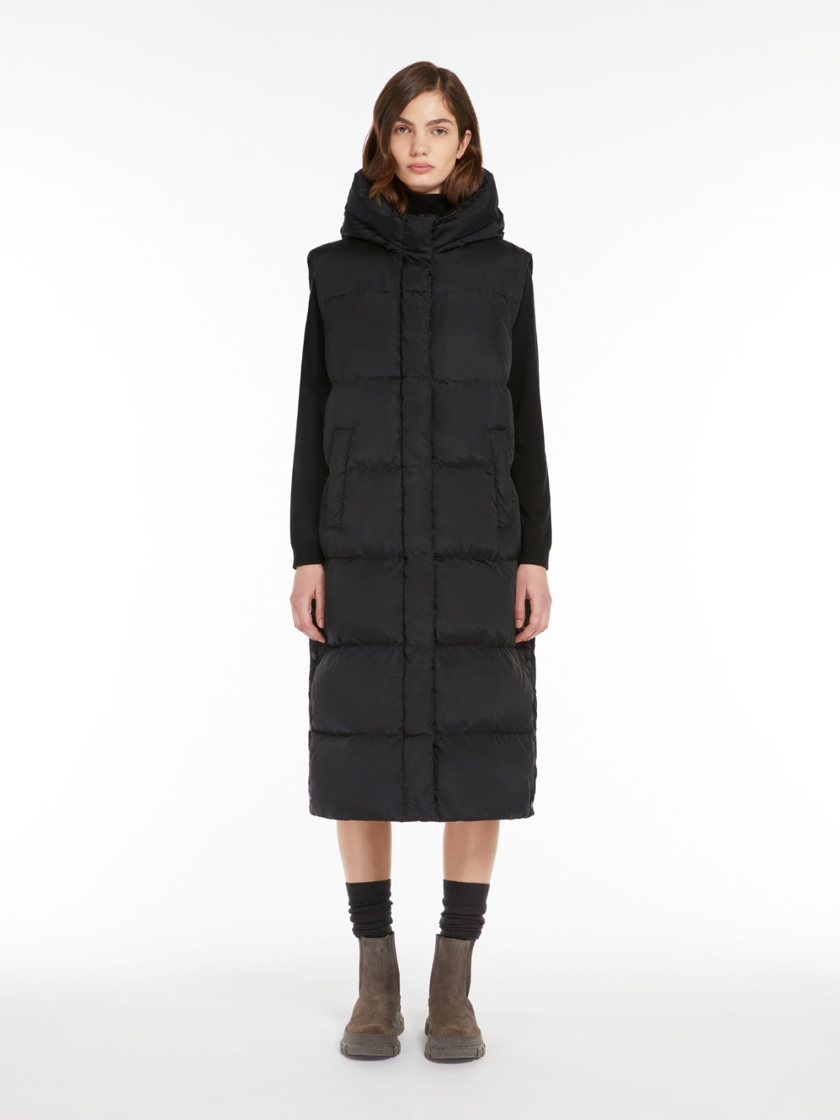 Weekend Gilet lungo in taffetà antigoccia