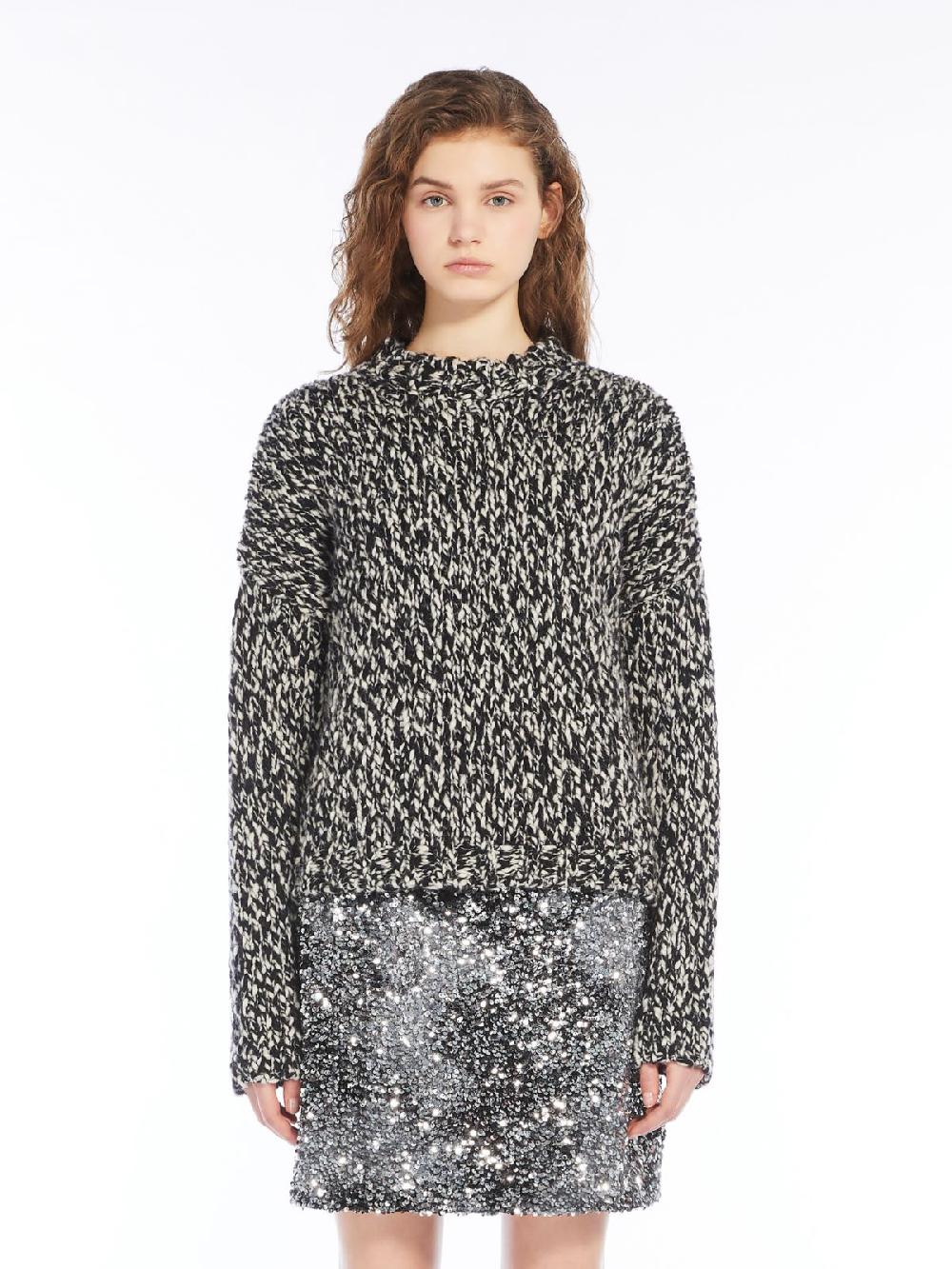 Weekend Maglia Girocollo In Mista Lana Chiné