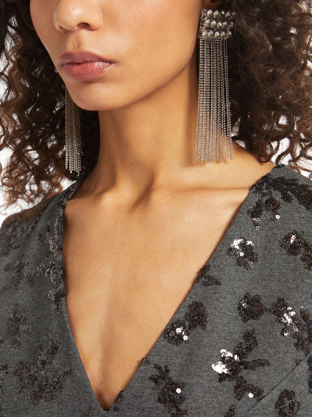 Weekend Orecchini Multifili In Metallo