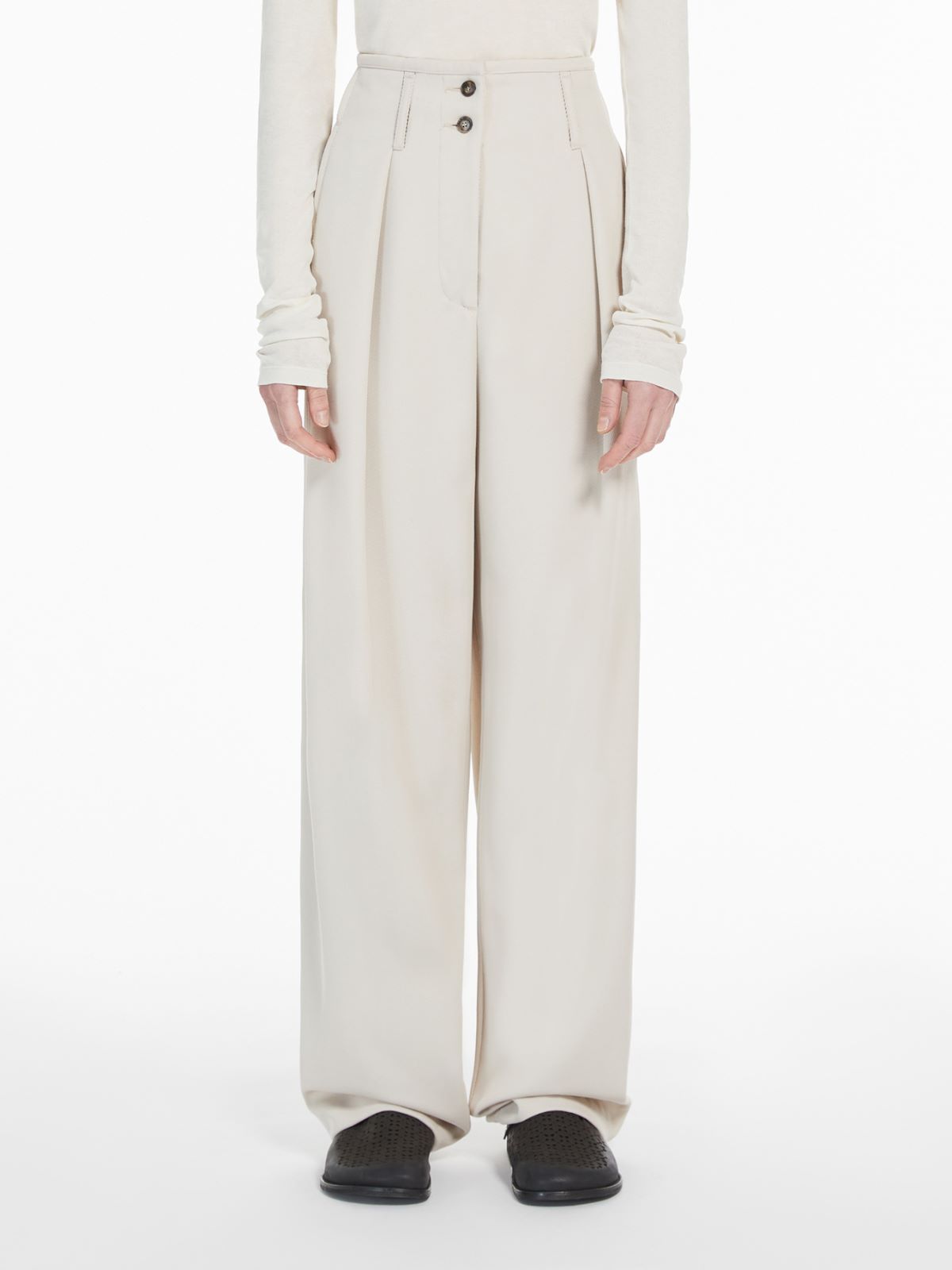 Weekend Pantalone Ampio In Mista Lana