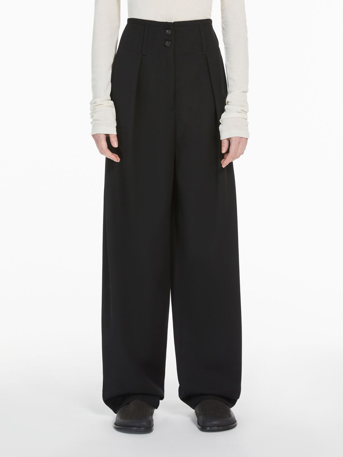 Weekend Pantalone Ampio In Mista Lana