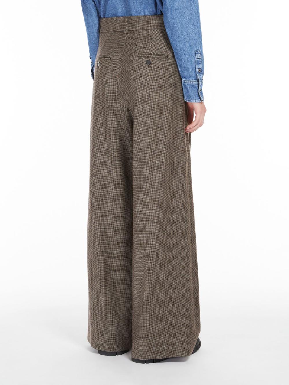 Weekend Pantalone Palazzo In Flanella Di Lana