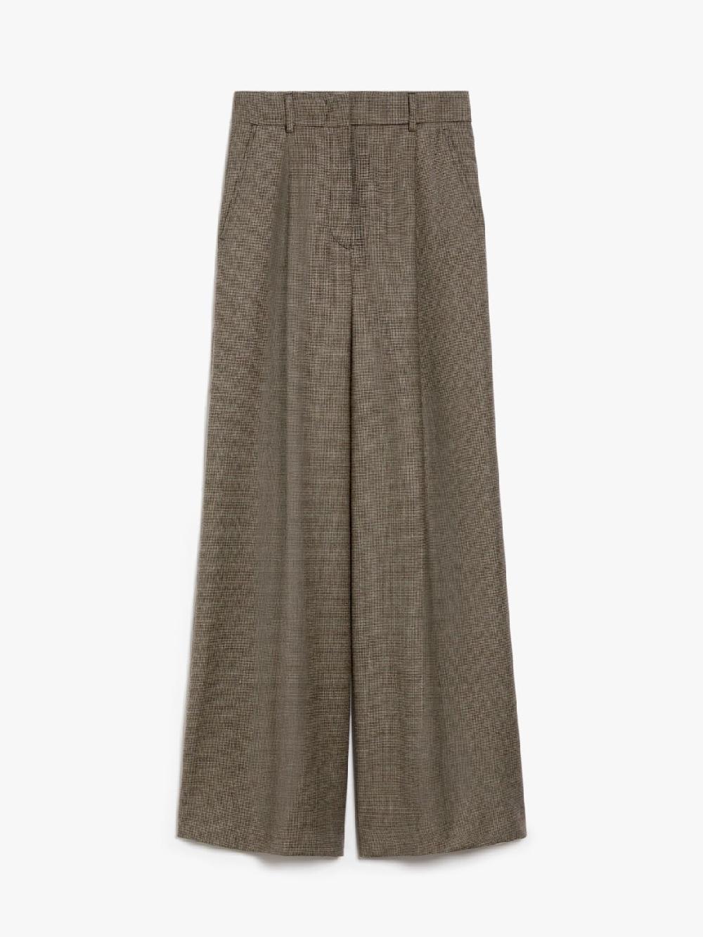 Weekend Pantalone Palazzo In Flanella Di Lana