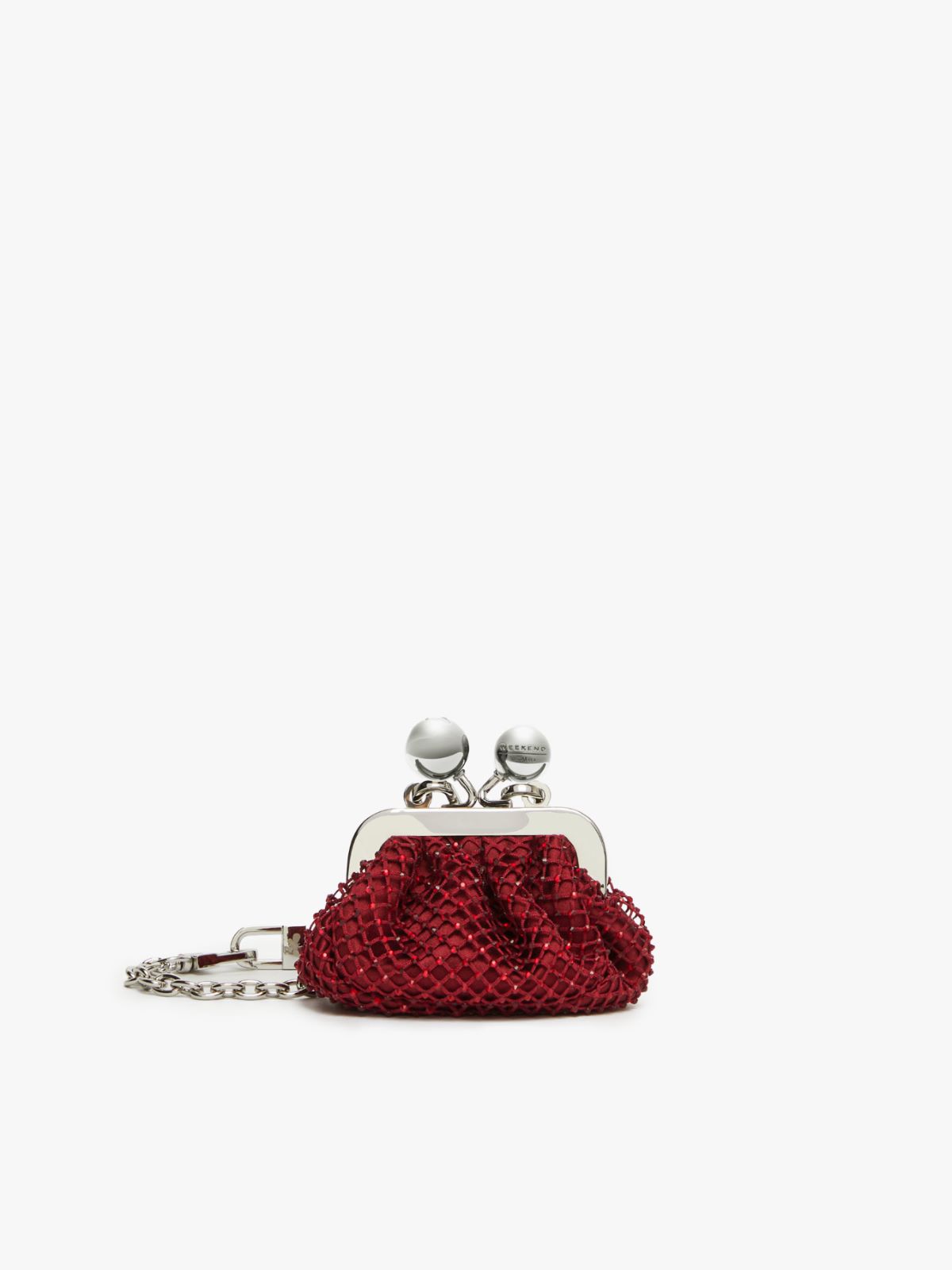 Weekend Pasticcino Bag Nano in raso con strass