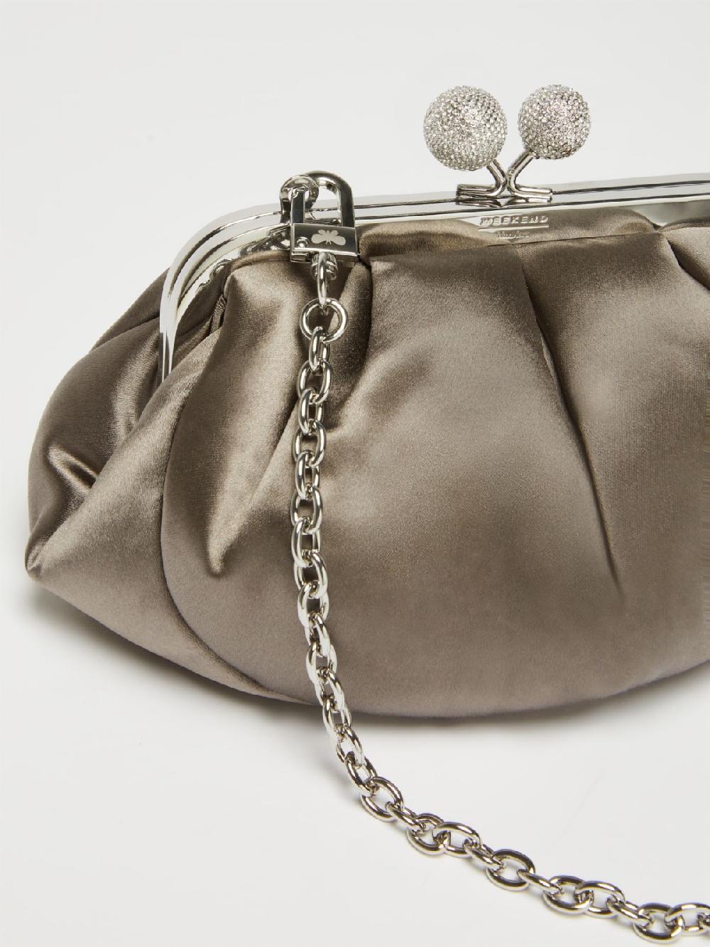 Weekend Pasticcino Bag Small In Raso Con Strass