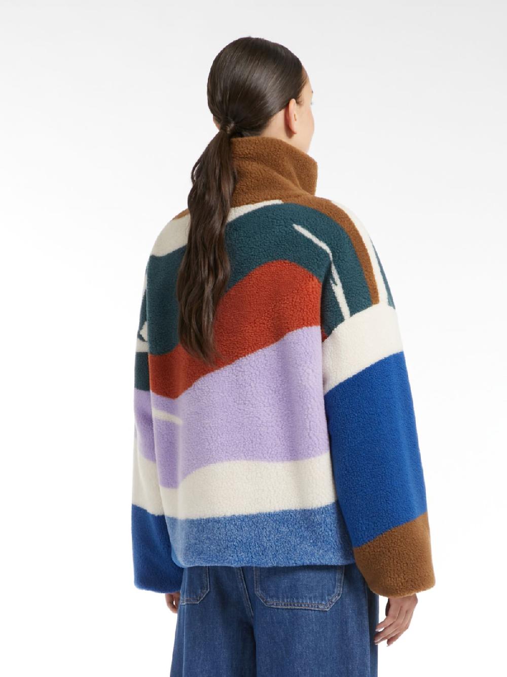 Weekend Piumino Corto In Jersey Di Lana Jacquard