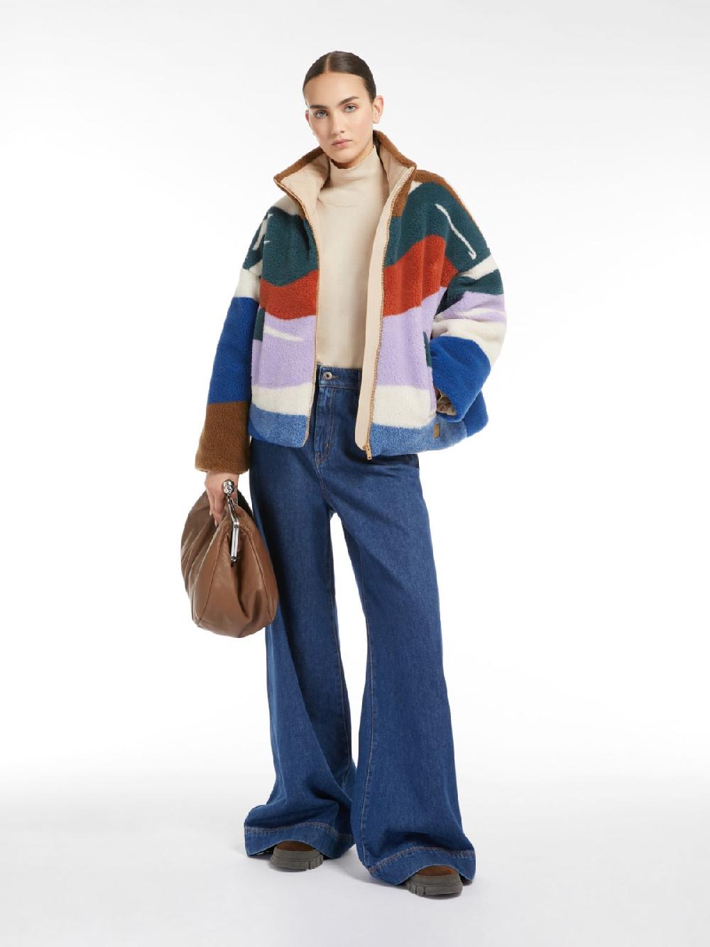 Weekend Piumino corto in jersey di lana jacquard