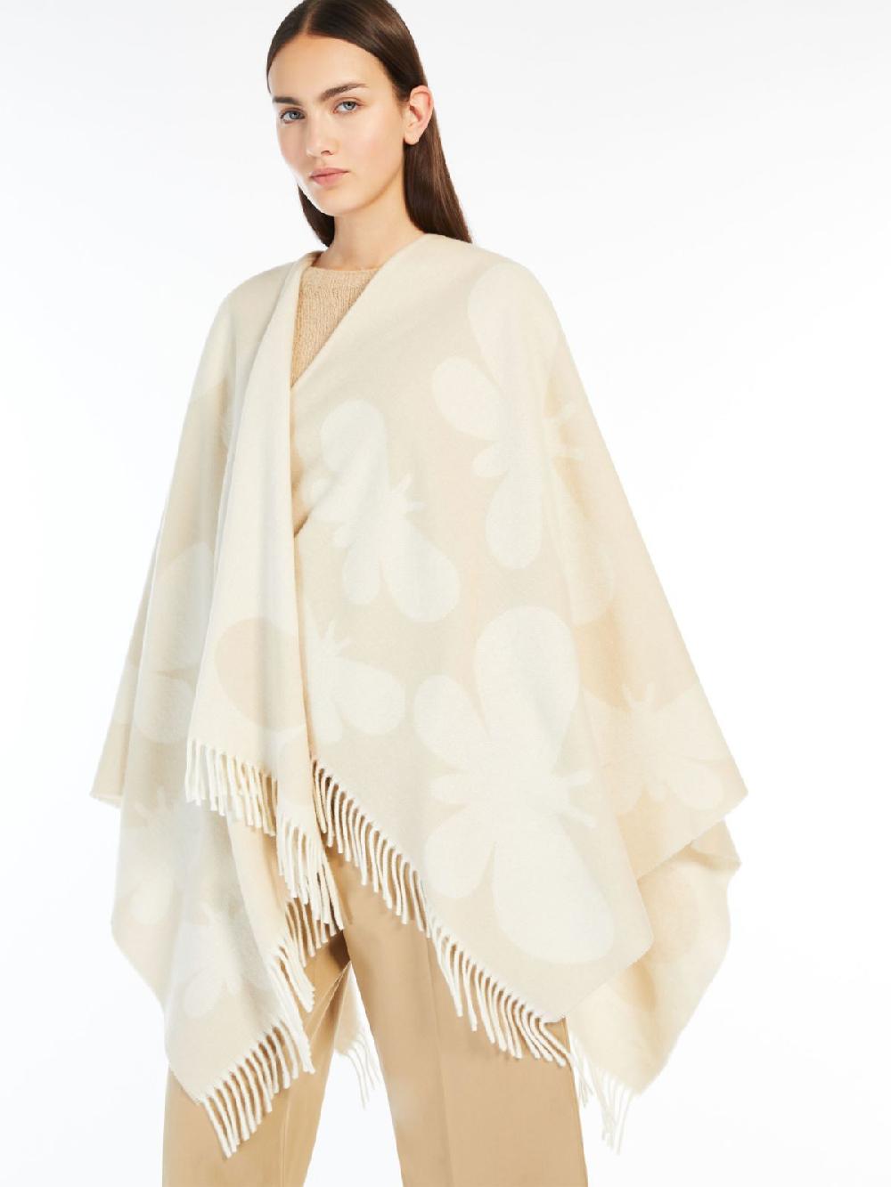 Weekend Poncho In Lana Jacquard