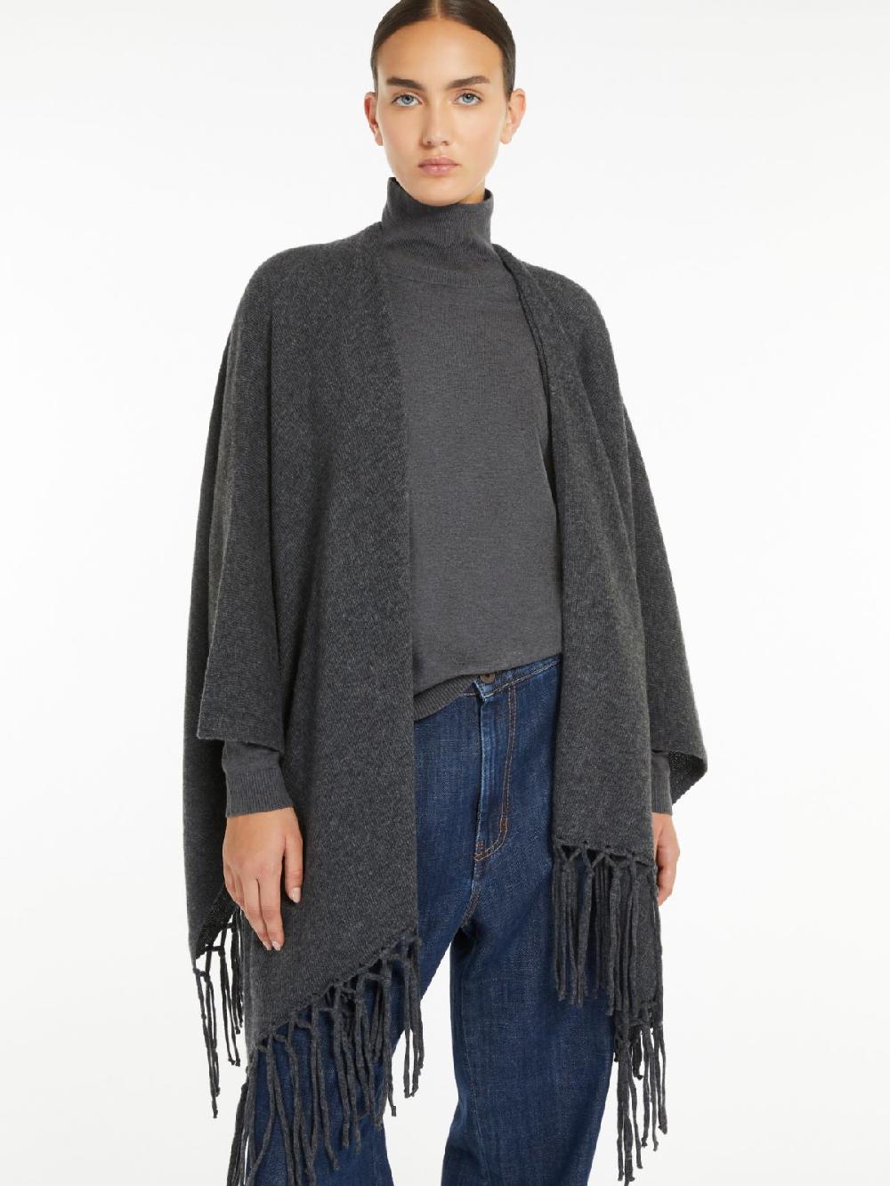 Weekend Poncho In Pura Lana