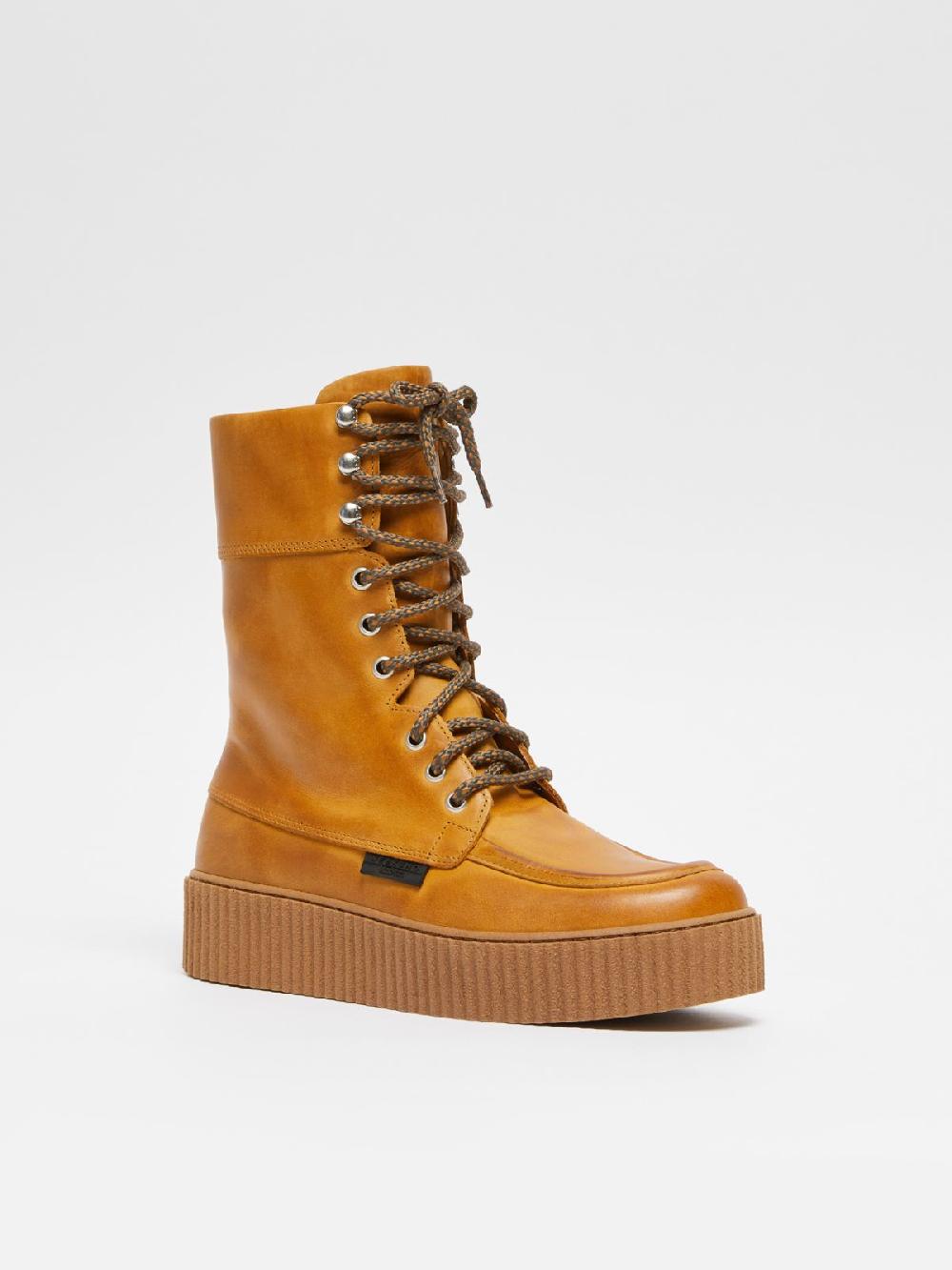 Weekend Stivaletto Stringato In Cuoio