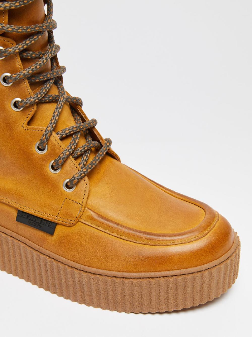 Weekend Stivaletto Stringato In Cuoio