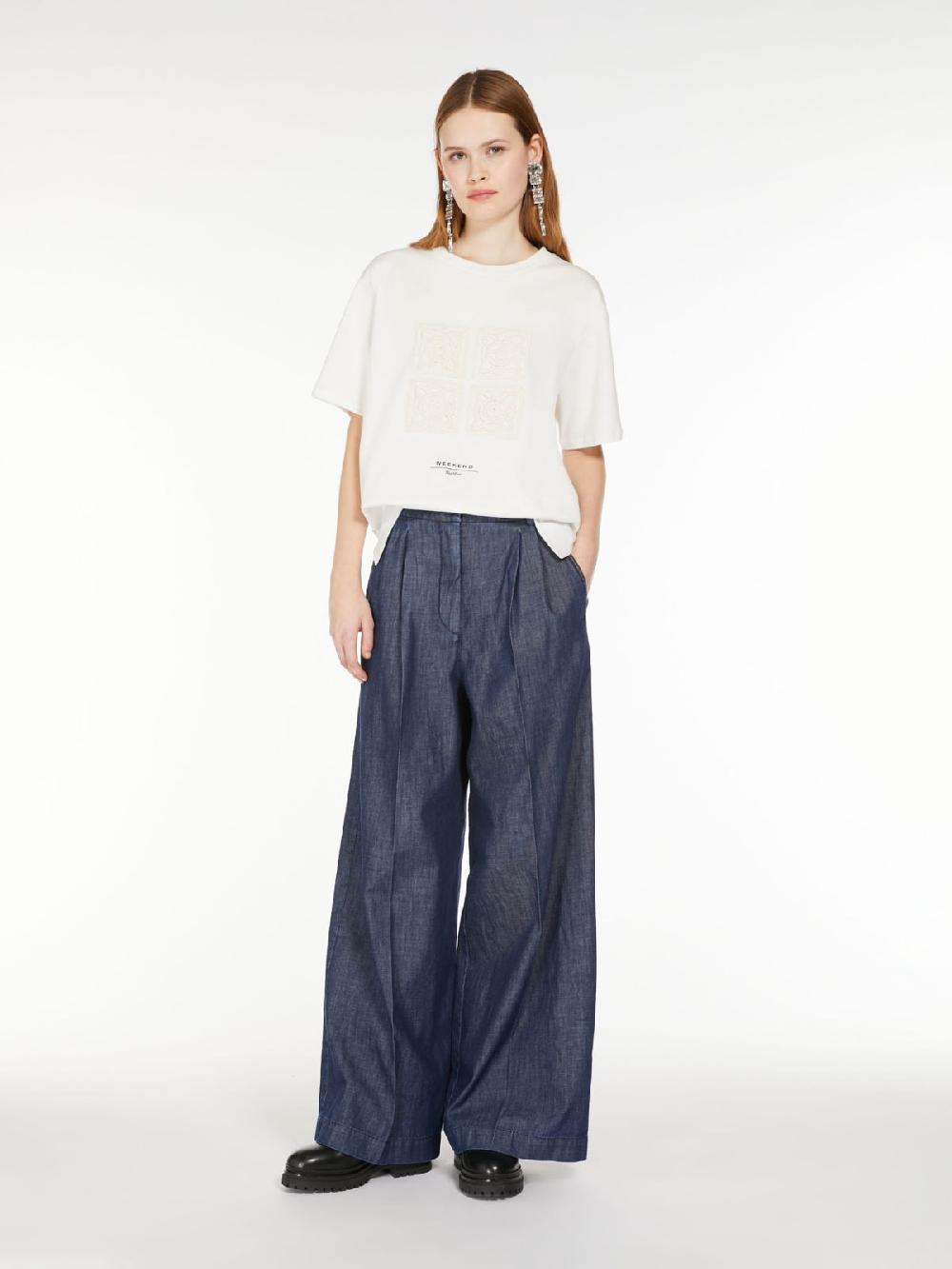 Weekend T-shirt in cotone con lettering ricamato