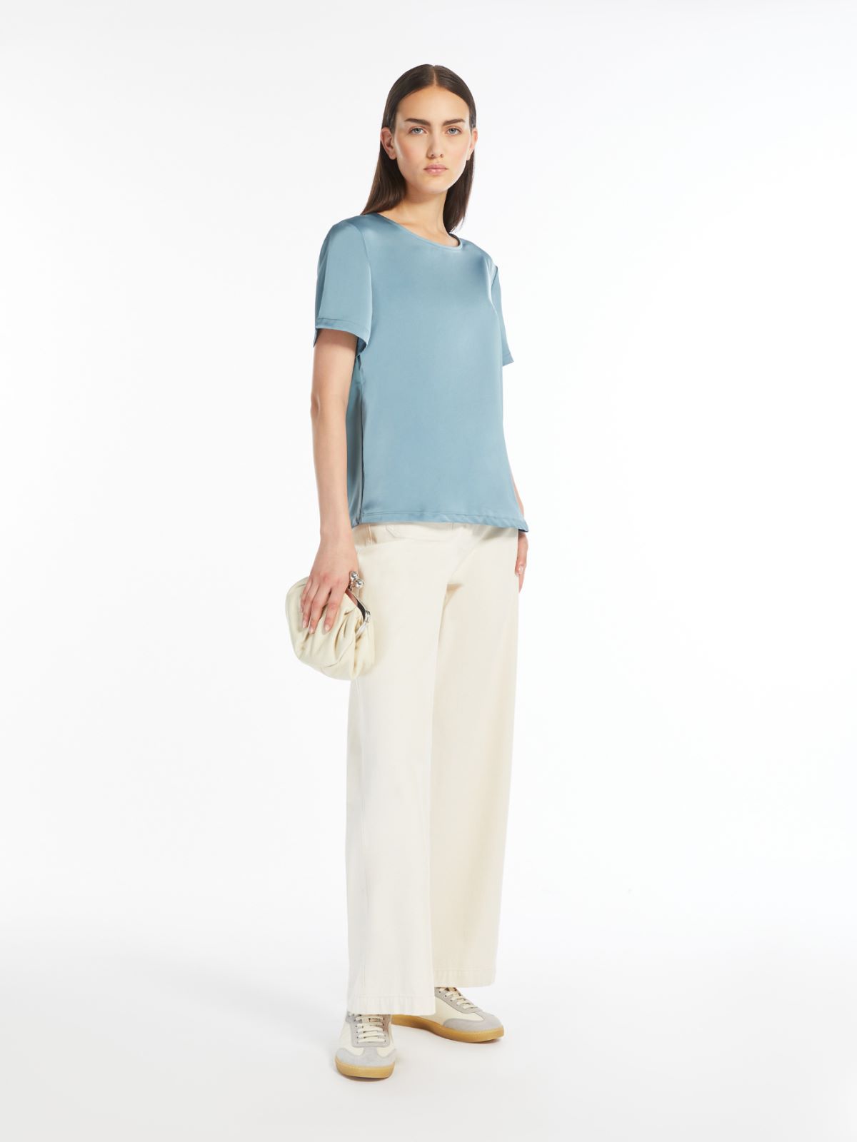 Weekend T-shirt in raso e jersey