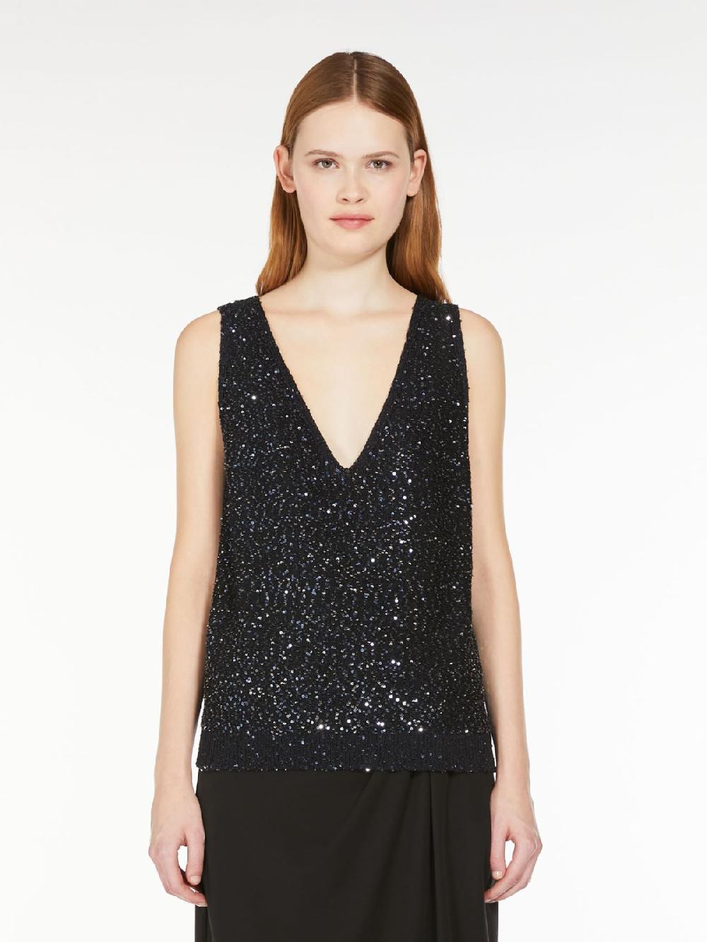 Weekend Top Morbido Con Paillette