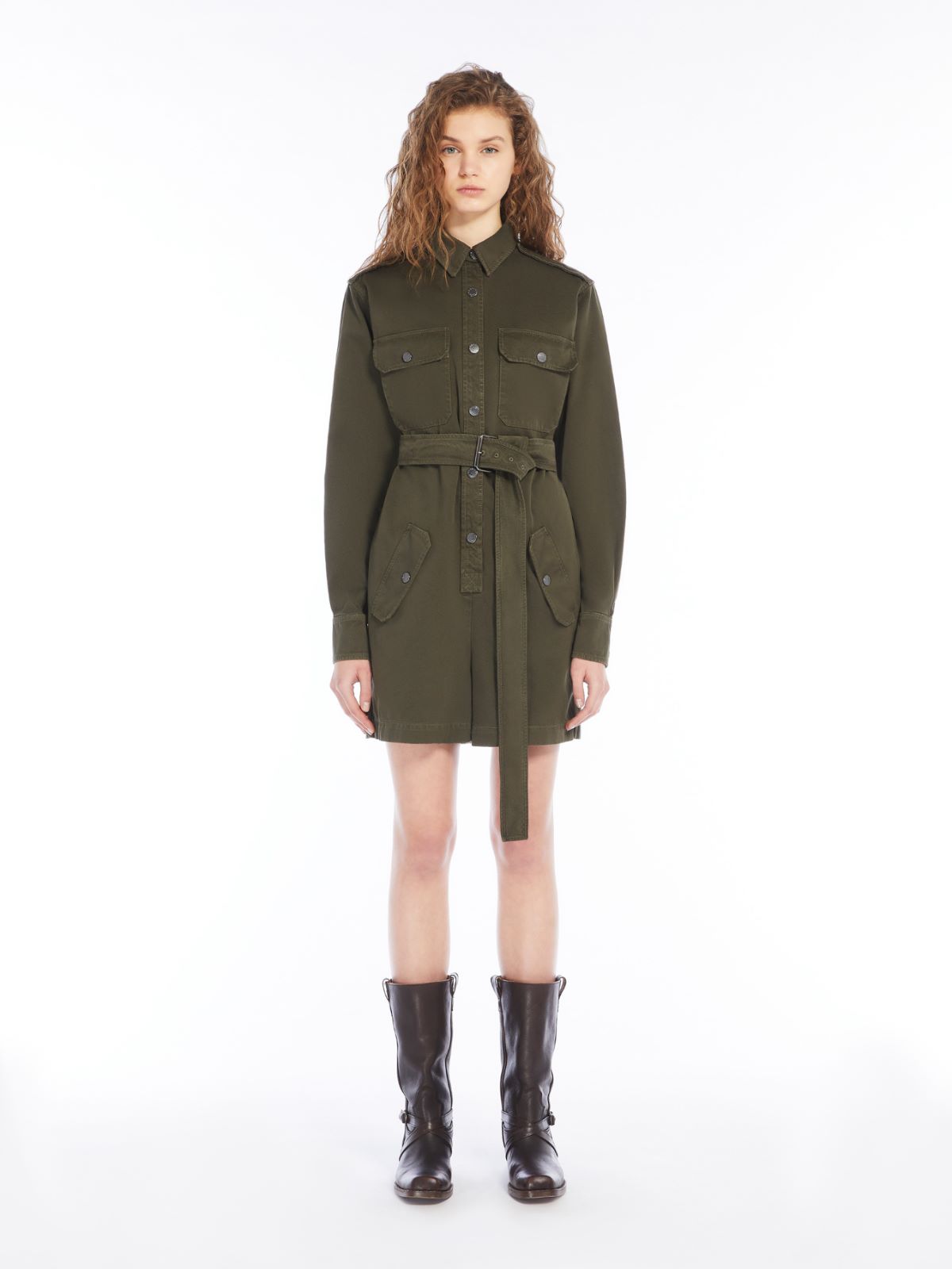 Weekend Tuta Cargo In Gabardina Di Cotone