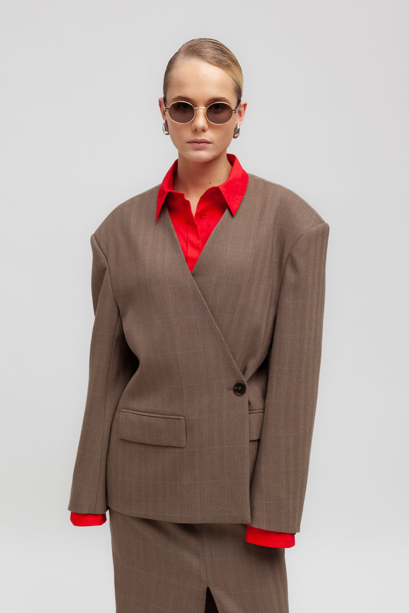 Weili Zheng Blazer Strutturato Con Chiusura Asimmetrica