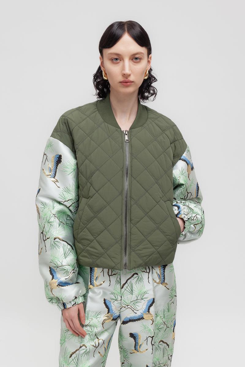 Weili Zheng Bomber Heritage Con Maniche A Contrasto