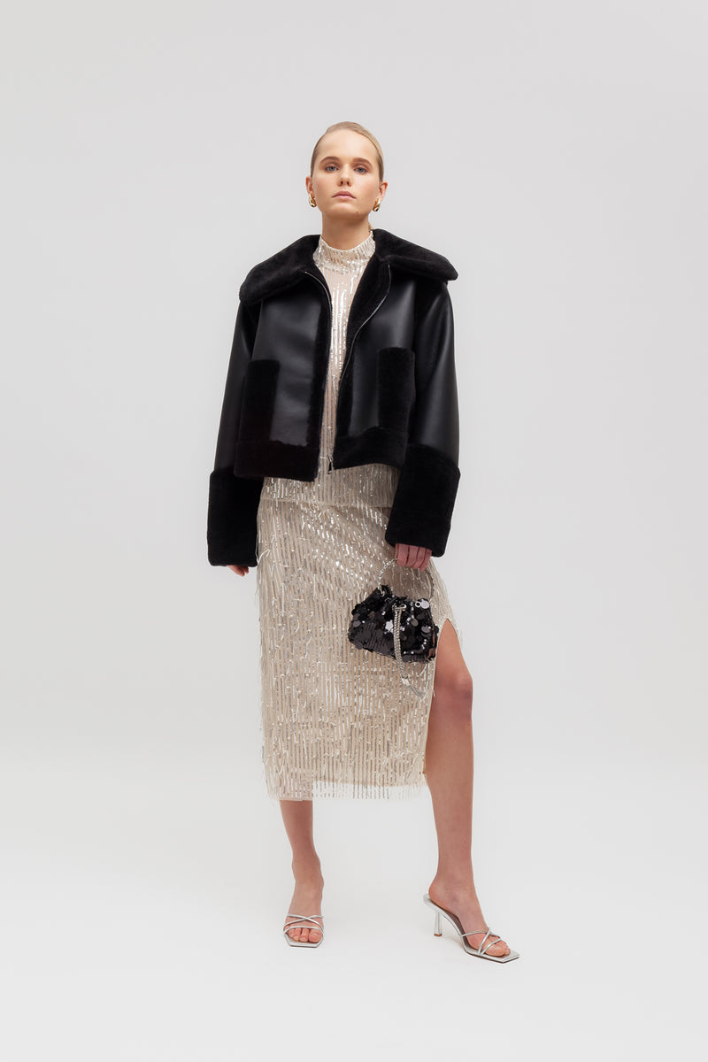 Weili Zheng Giacca Biker In Ecopelle Con Dettagli A Contrasto