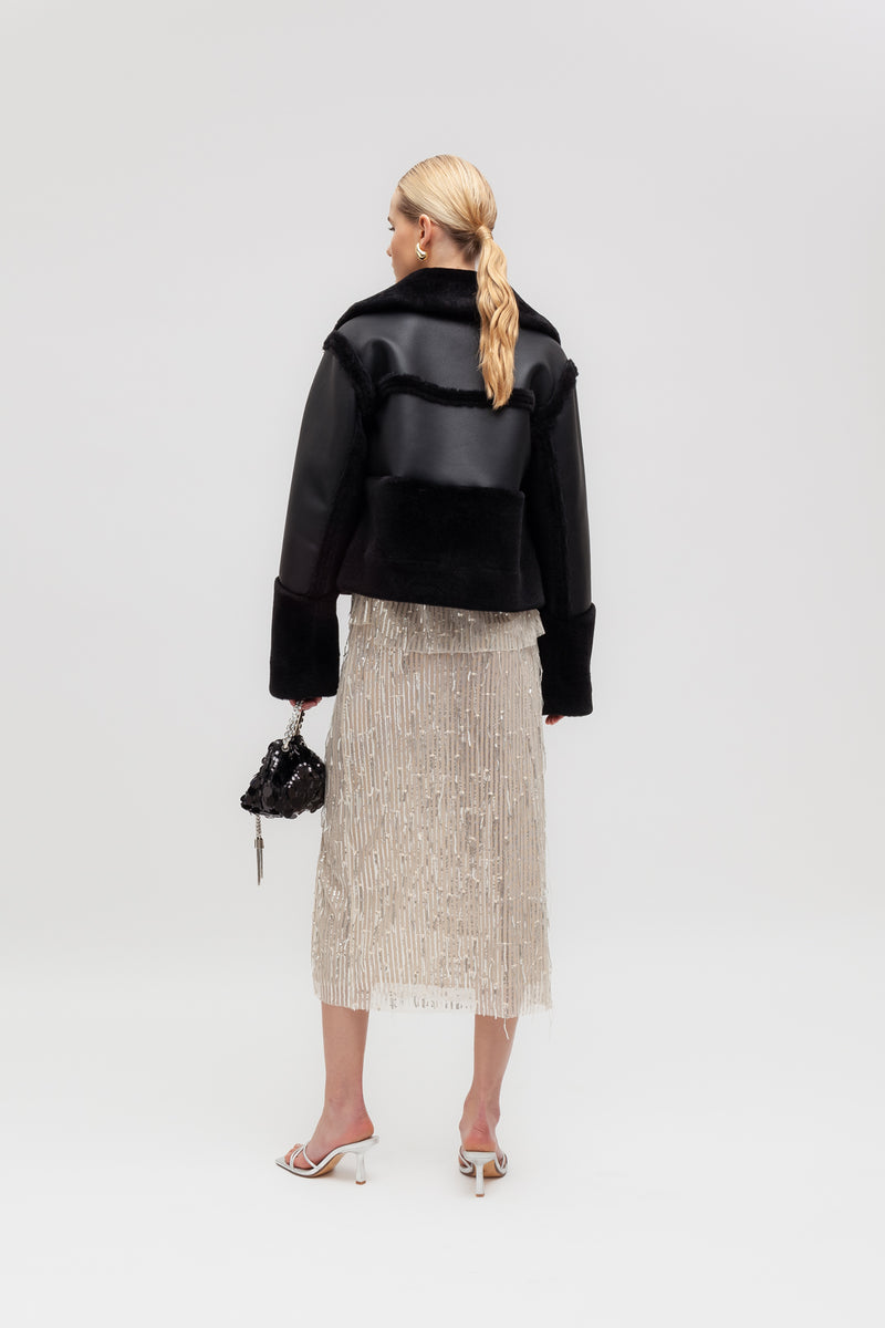 Weili Zheng Giacca Biker In Ecopelle Con Dettagli A Contrasto