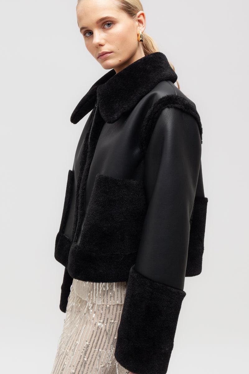 Weili Zheng Giacca Biker In Ecopelle Con Dettagli A Contrasto