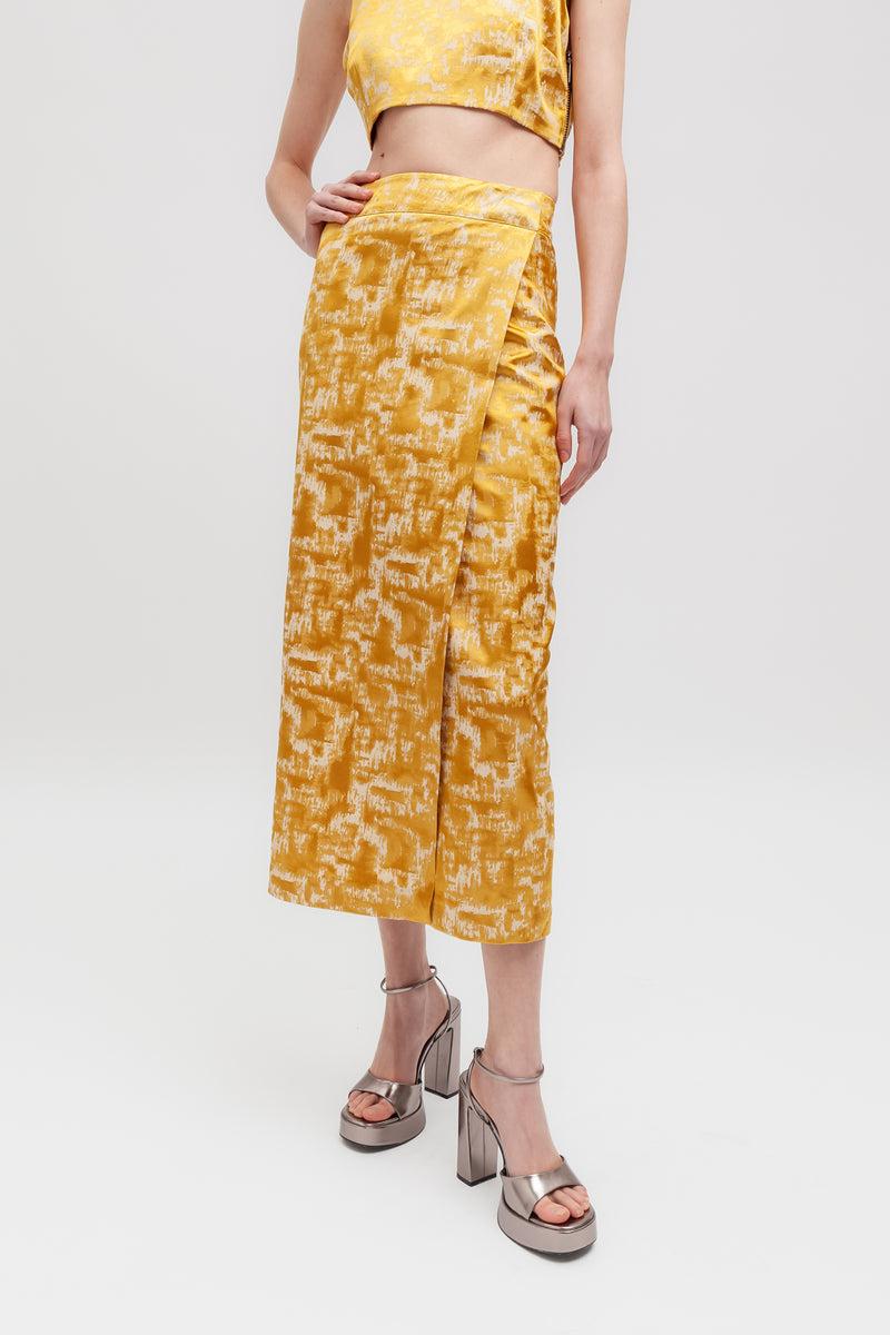 Weili Zheng Gonna A Portafoglio In Tessuto Broccato